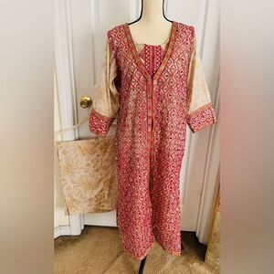 PAKISTANI COUTURE DESIGNER FORMAL BRIDAL DRESS 2 PIECE